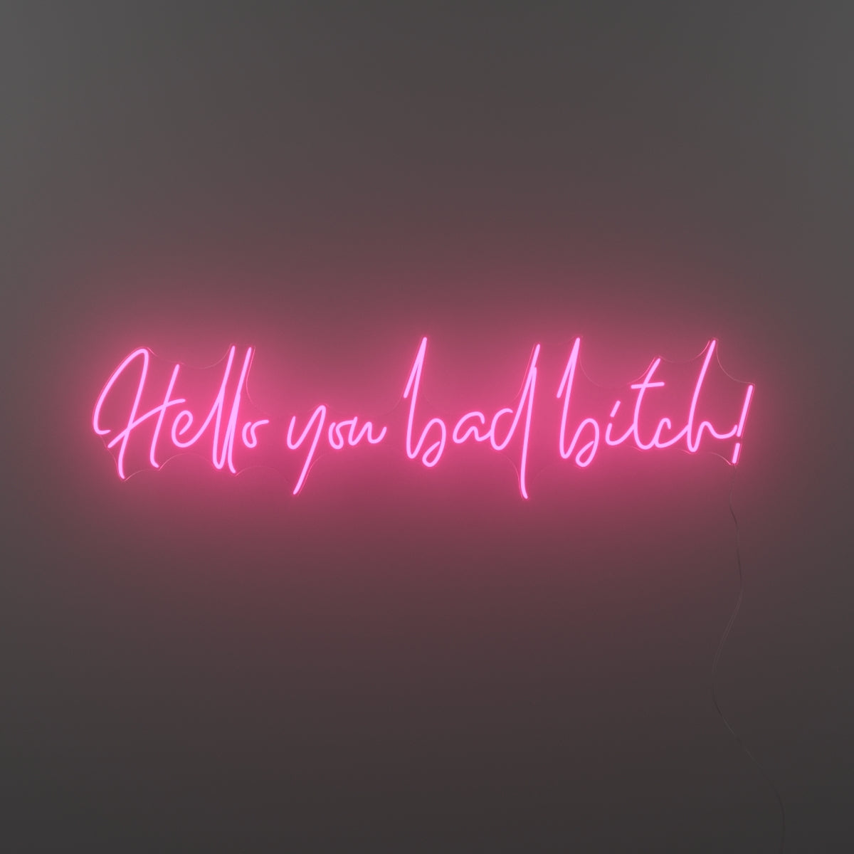 Hello you bad bitch! by Zoe Roe, signe en néon LED